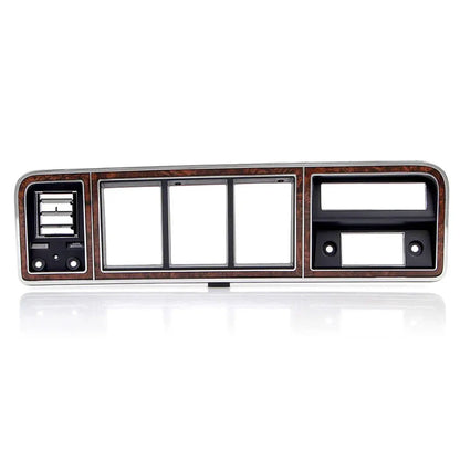 Chrome/Woodgrain Dash Bezel with A/C, 1973-79 Ford Truck & 1978-79 Bronco