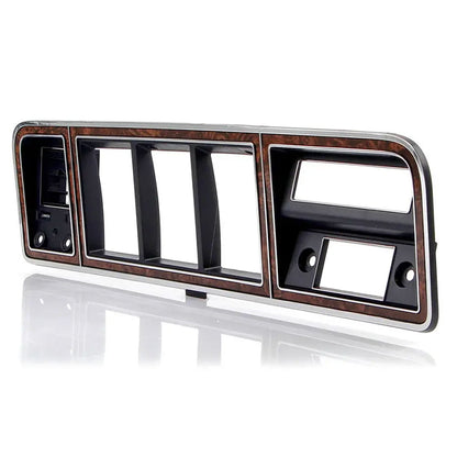 Chrome/Woodgrain Dash Bezel with A/C, 1973-79 Ford Truck & 1978-79 Bronco