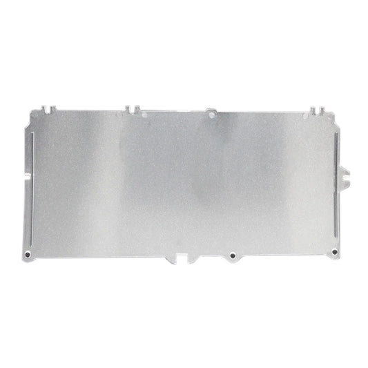 Clear plastic gauge lens for vintage Ford truck dash with rectangular dial openings, front view