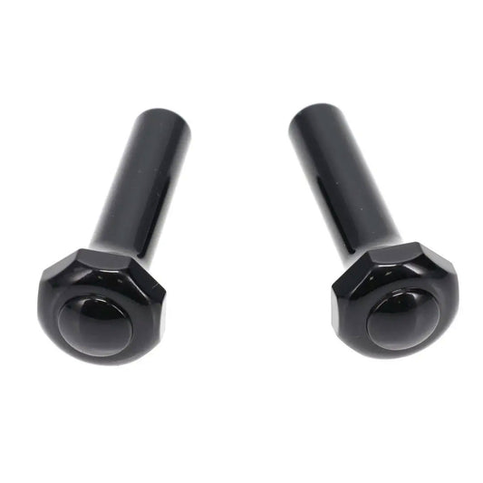 Black metal door lock knobs for vintage Ford trucks, side view