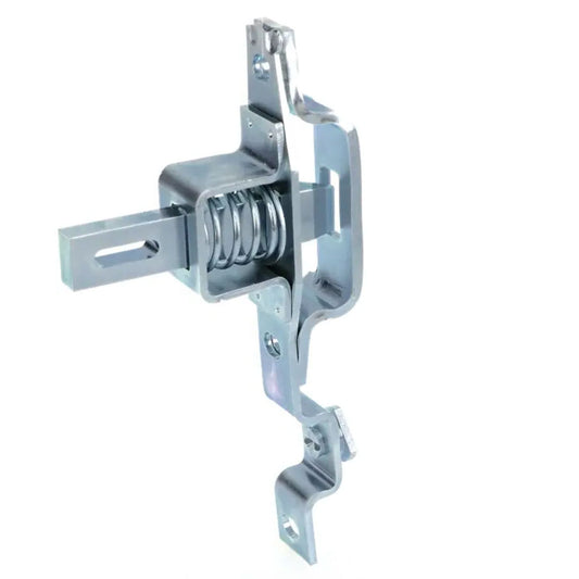 Right-side steel tailgate latch for 1973-79 Ford trucks, side view