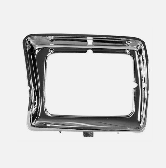 Chrome rectangle headlight ring for 1978-79 Ford truck, front view