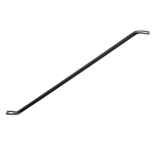 Black steel bedside brace with mounting holes for 1970s Ford truck, side view