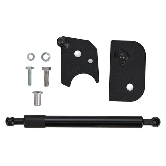 Tailgate drop assist kit with mounting hardware for Ford trucks, side view