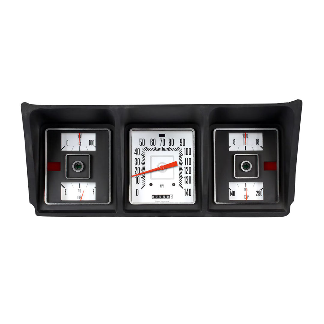 Classic Instruments Electric Gauge Cluster, White, 1973-79 Ford Truck & 1978-79 Bronco