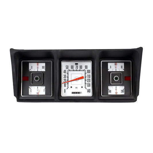 Classic Instruments Electric Gauge Cluster, White, 1973-79 Ford Truck & 1978-79 Bronco