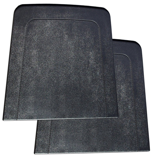 Black Front Seat Back Trim Panels, ABS, 67-77 Ford Bronco