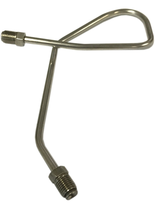 Drum Brake Junction Block to Front Center Hose Hard Brake Line, Stainless, 66-75 Bronco 