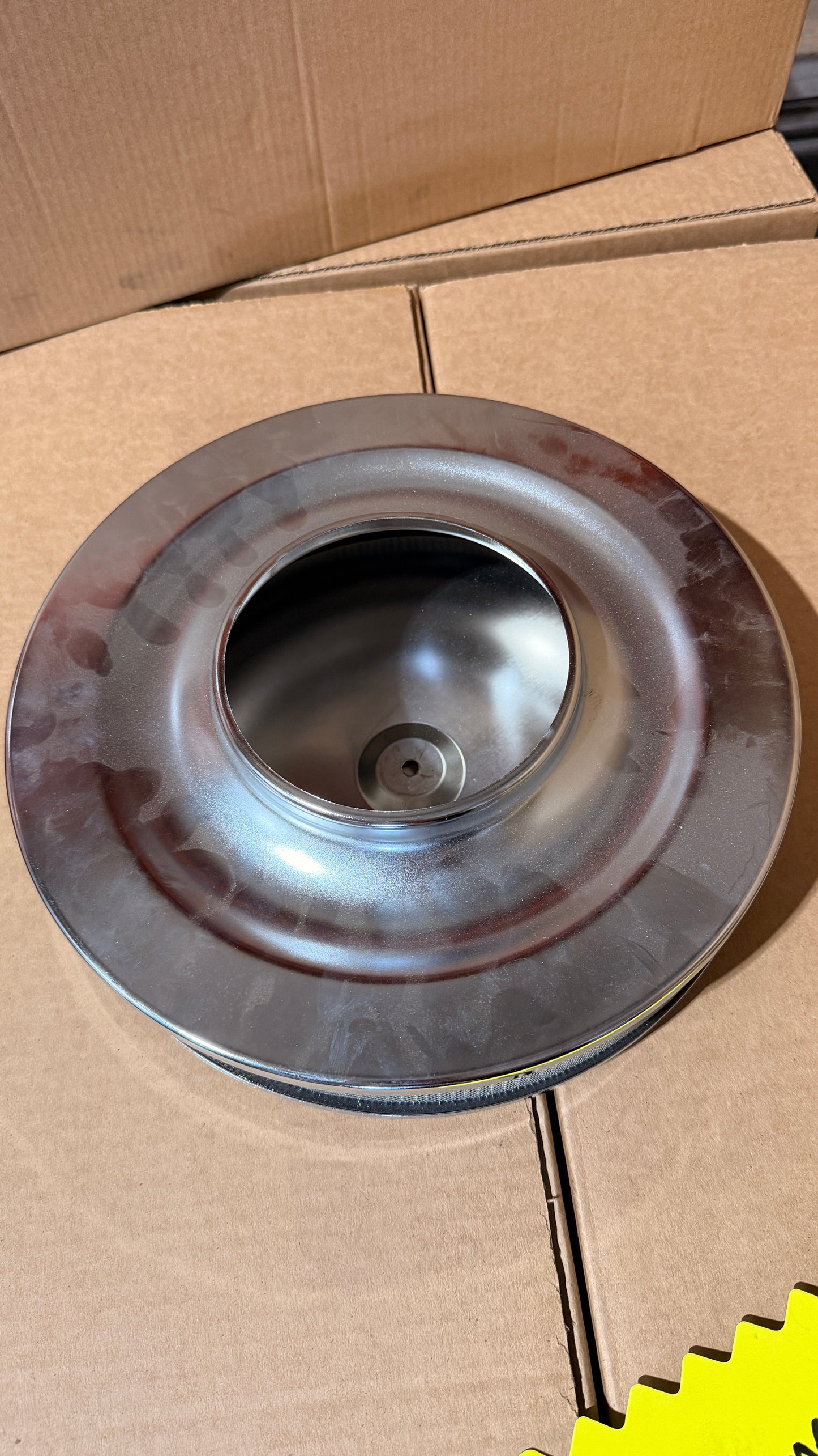 12" Chrome Air Cleaner for HEI Ignition, 1966-77 Ford Bronco - BLEM AA