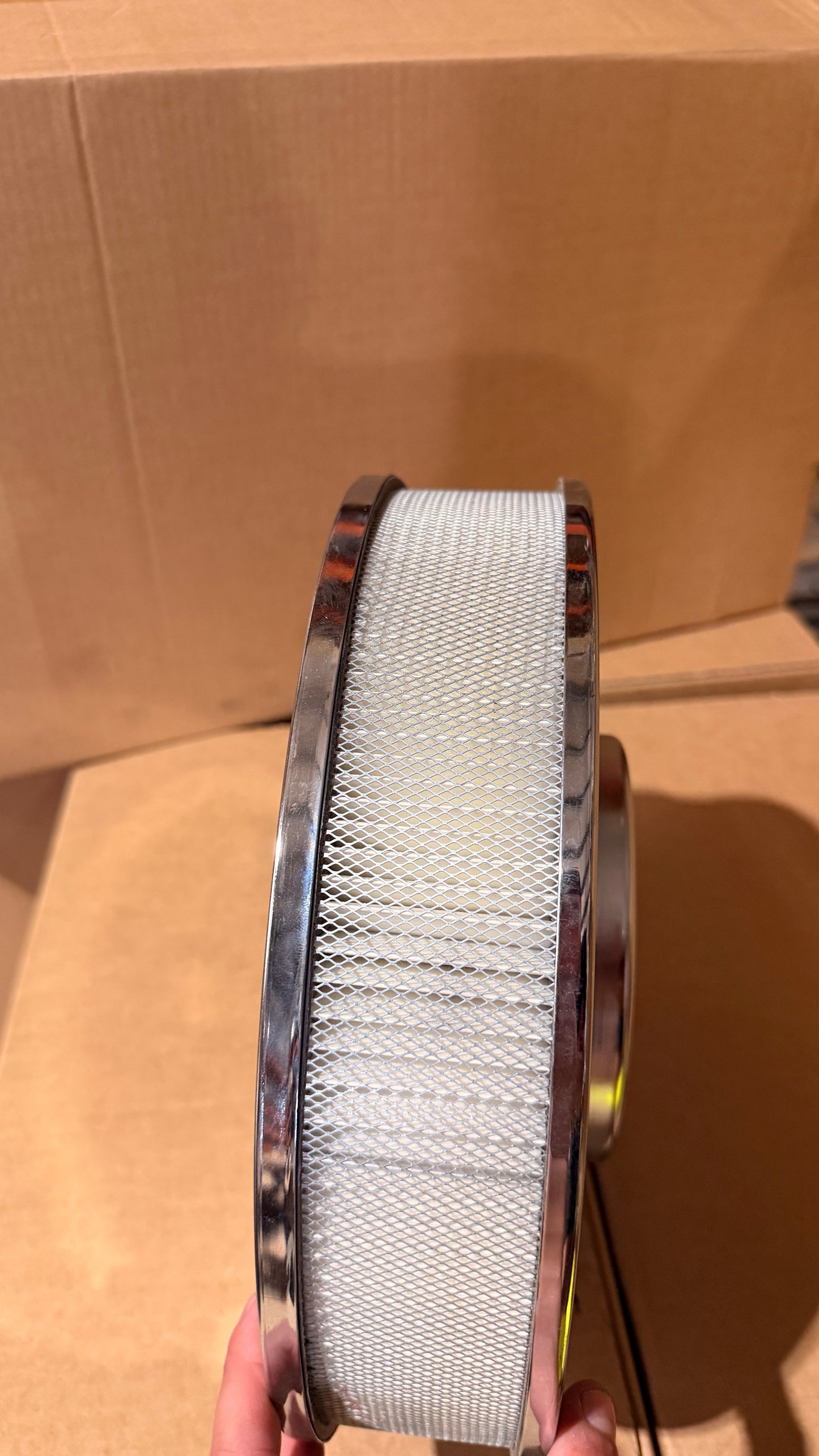 12" Chrome Air Cleaner for HEI Ignition, 1966-77 Ford Bronco - BLEM AA
