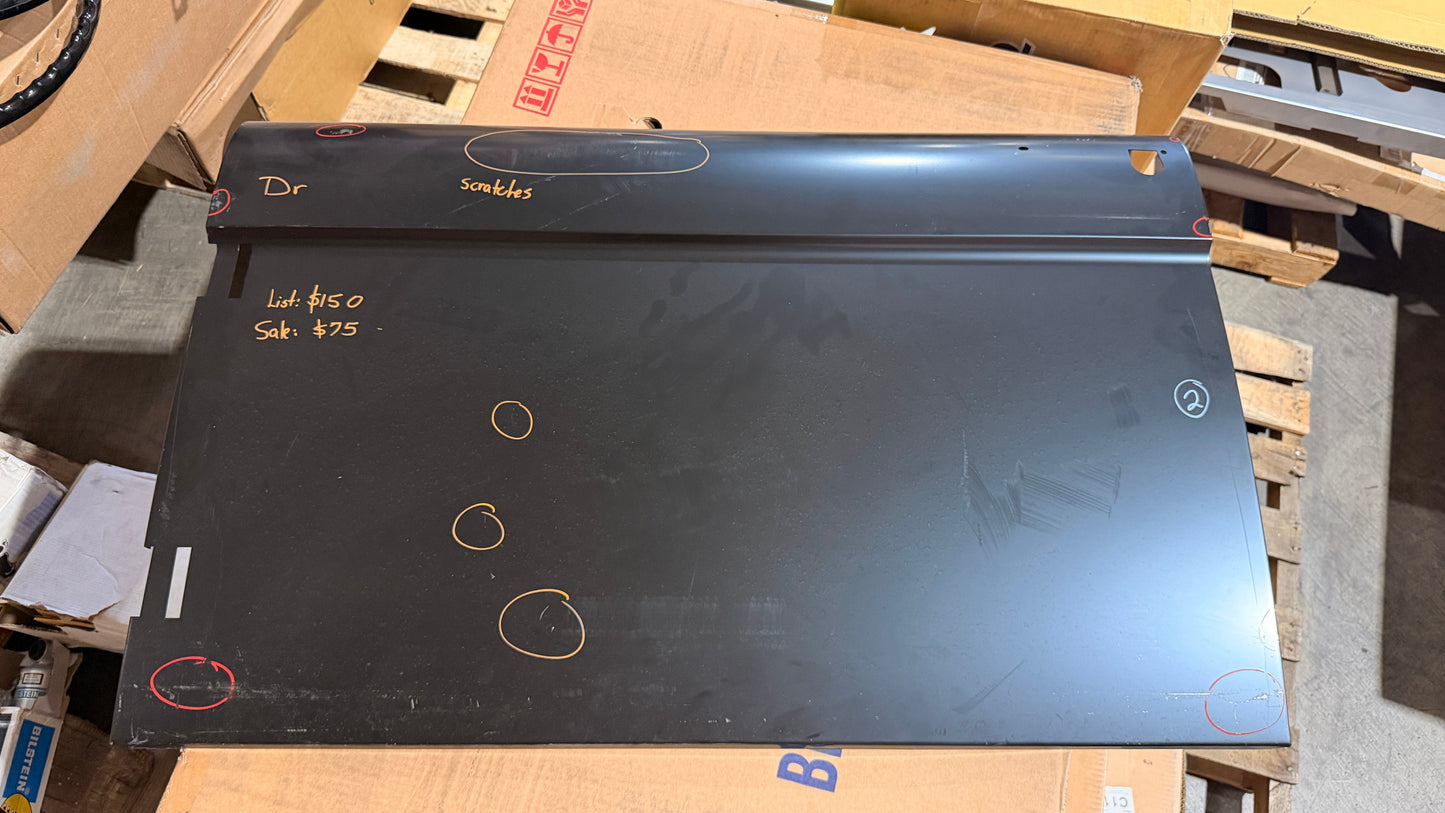 Door Skin - Driver, Outer, No Keyhole, 1966-77 Ford Bronco - BLEM AA