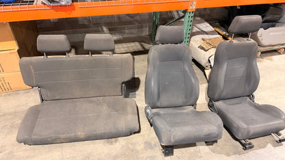 Black Custom Bronco Seats, Front & Rear, 1966-77 Ford Bronco - Used BLEM AA