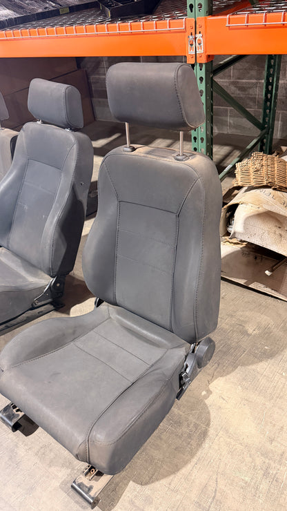 Black Custom Bronco Seats, Front & Rear, 1966-77 Ford Bronco - Used BLEM AA