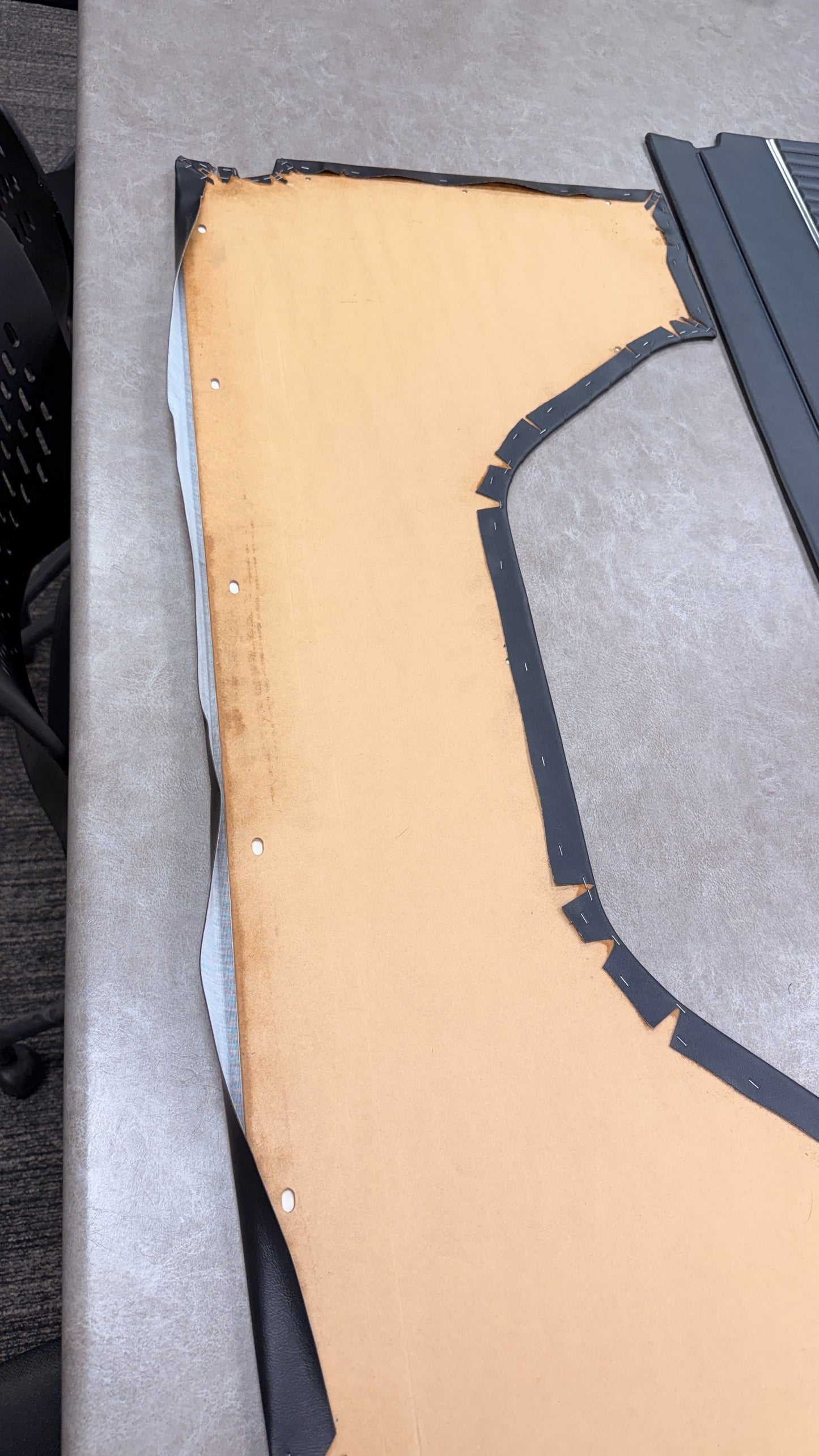 Black Vinyl Quarter Panel Inserts for Soft Top, 1977 Ford Bronco - BLEM AA