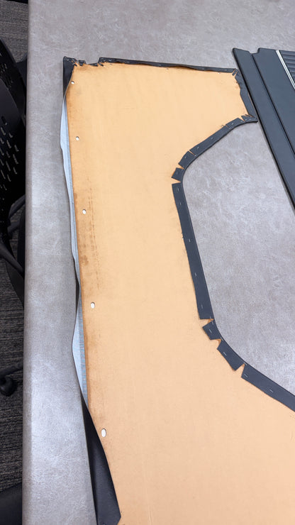 Black Vinyl Quarter Panel Inserts for Soft Top, 1977 Ford Bronco - BLEM AA