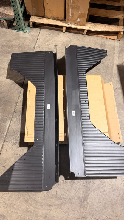 Black Pleated ABS Quarter Panel Inserts, 1966-76 Ford Bronco - BLEM AA