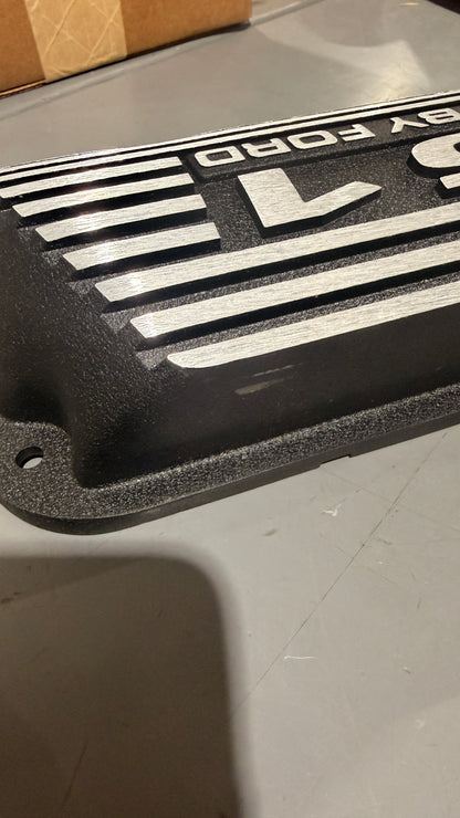 Black 351 Script Aluminum Valve Covers, Ford 351W - BLEM AA