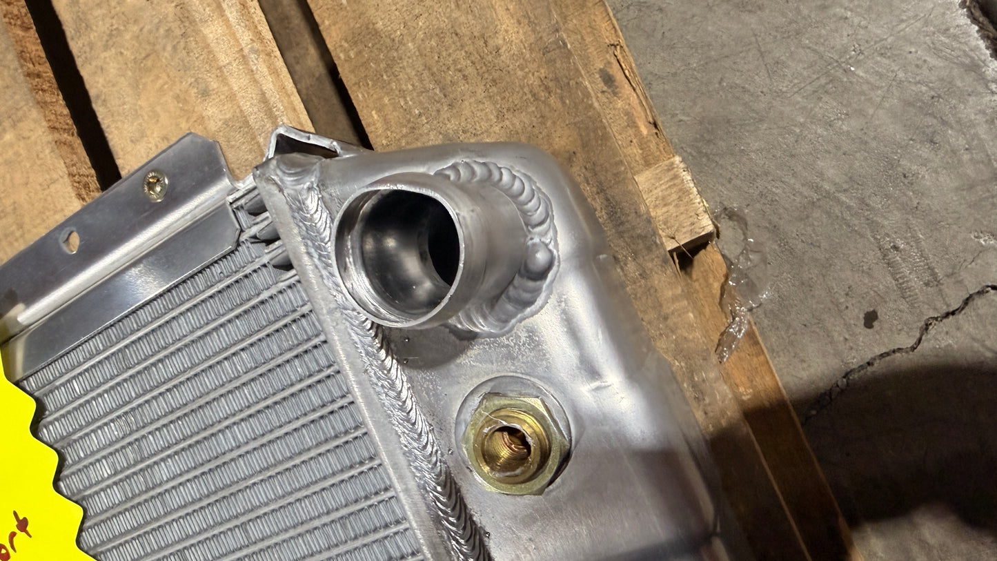 Reverse Flow 3-Core Aluminum Radiator for Early Bronco, SBF V8 w/EFI, BLEM AA