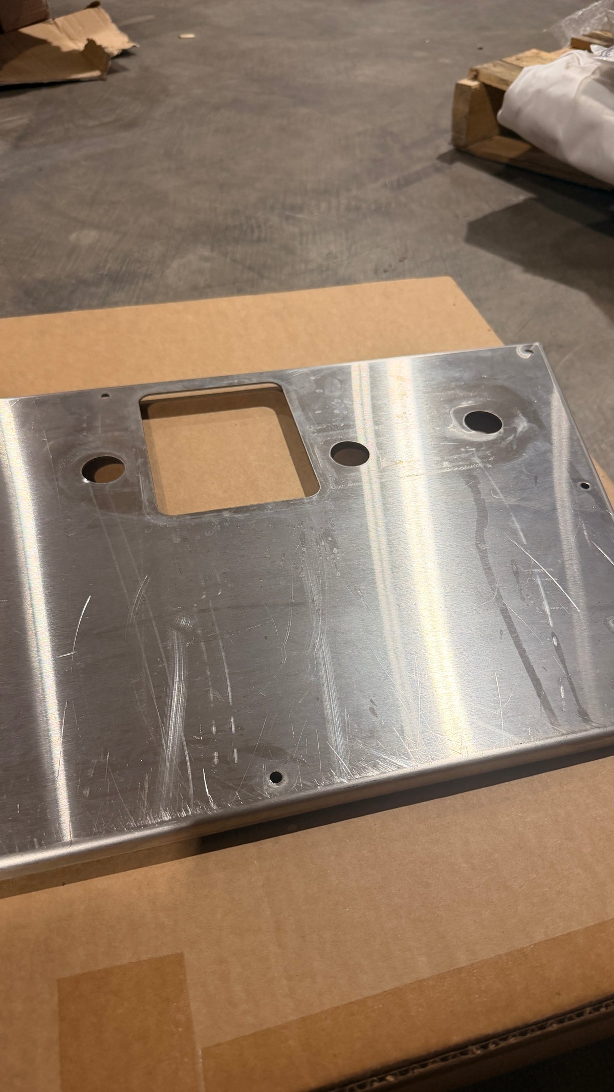 Passenger Side Stainless Steel Door Panel for 1968-77 Ford Bronco, BLEM AA