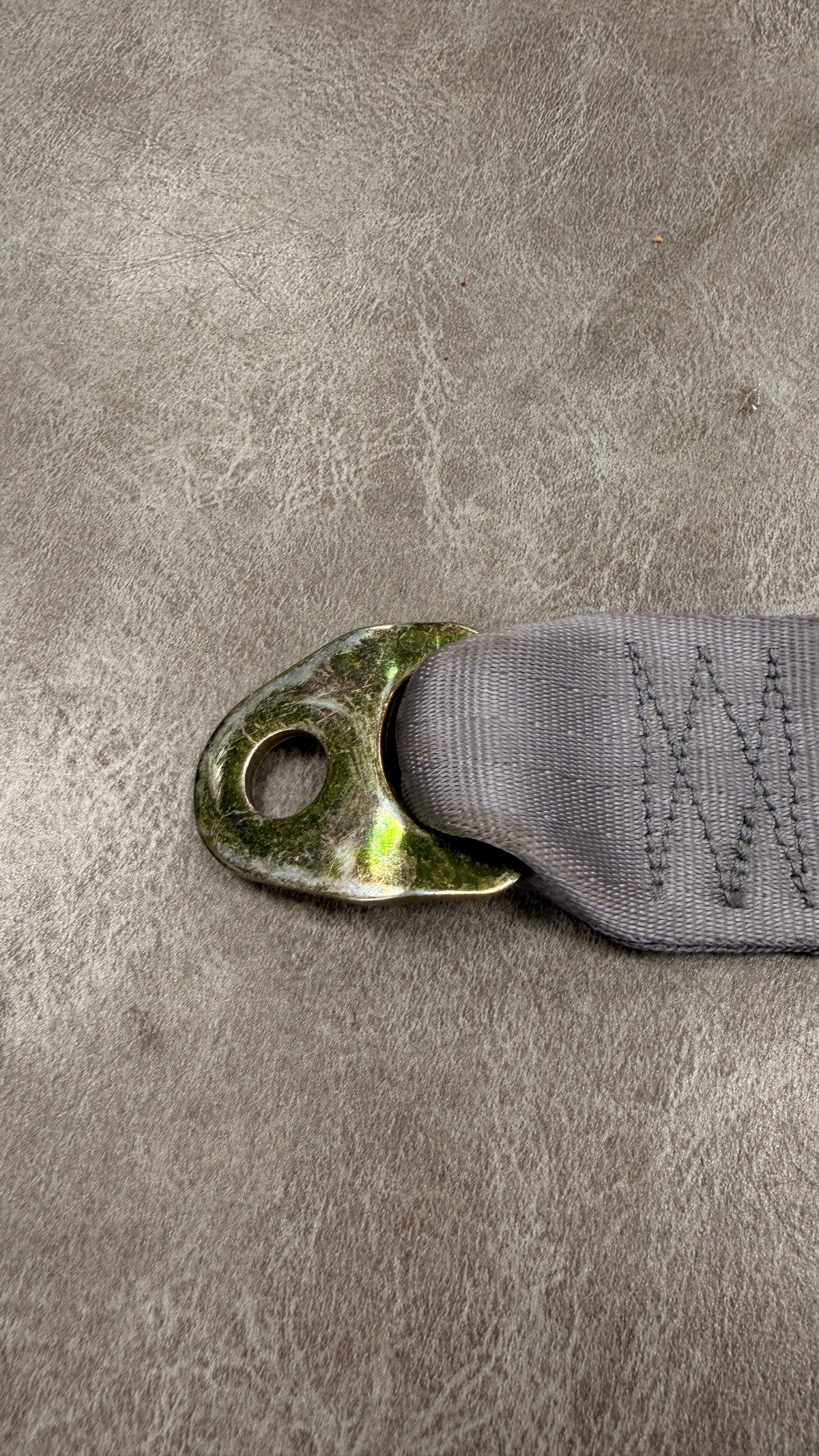 Smoke Lap Seat Belt with Mounting Bolts, BLEM AA