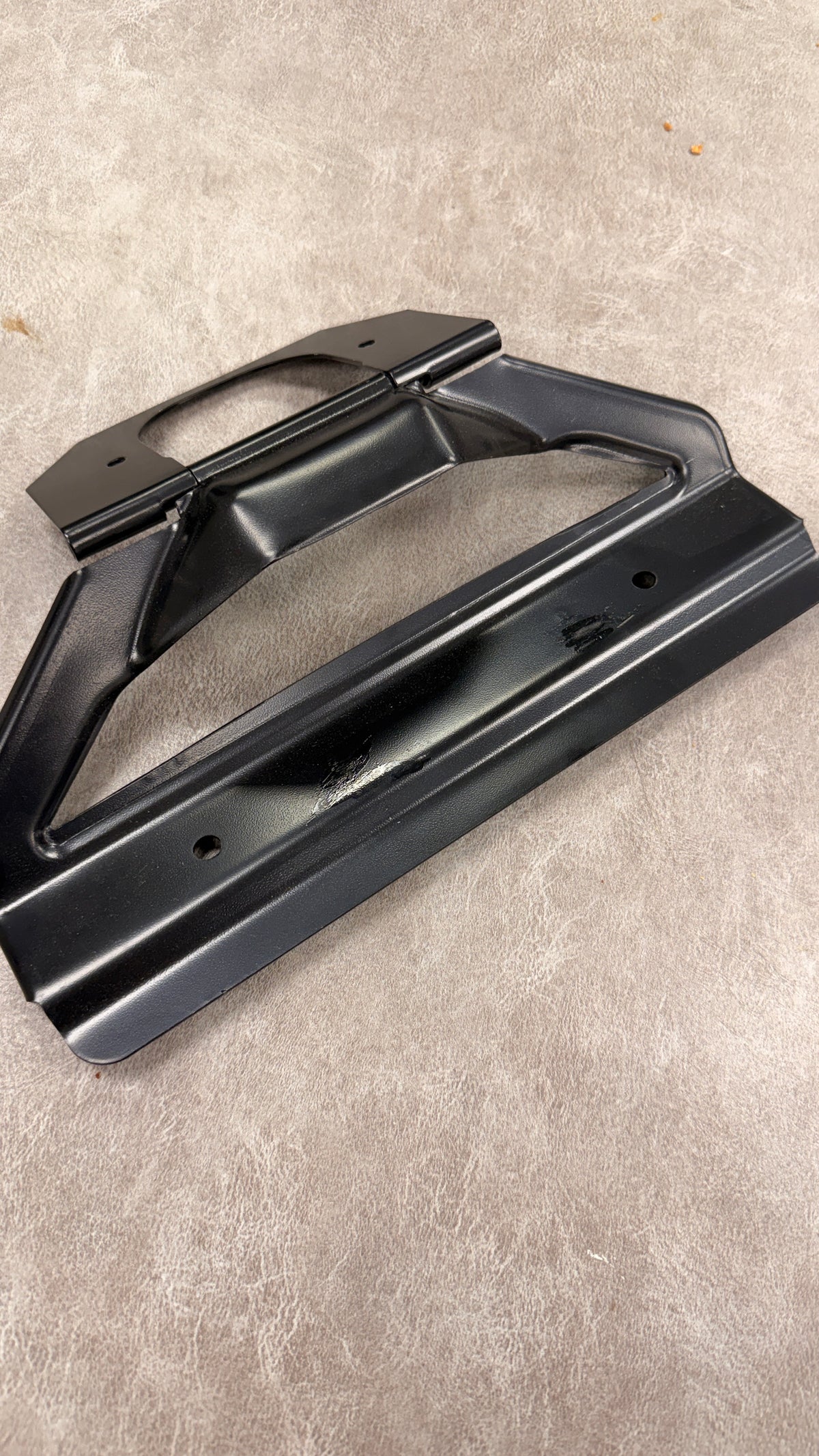 Black Rear License Plate Bracket, 1966-77 BLEM AA
