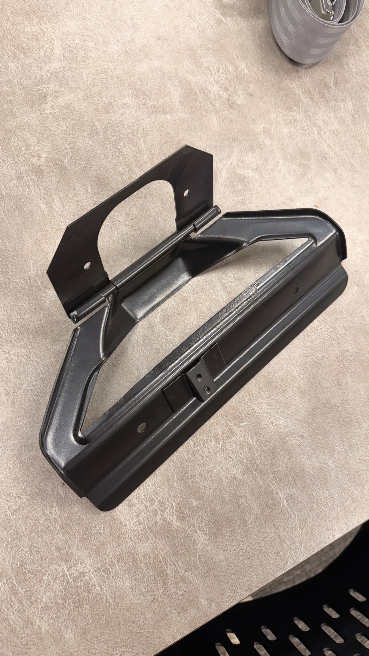 Black Rear License Plate Bracket, 1966-77 BLEM AA