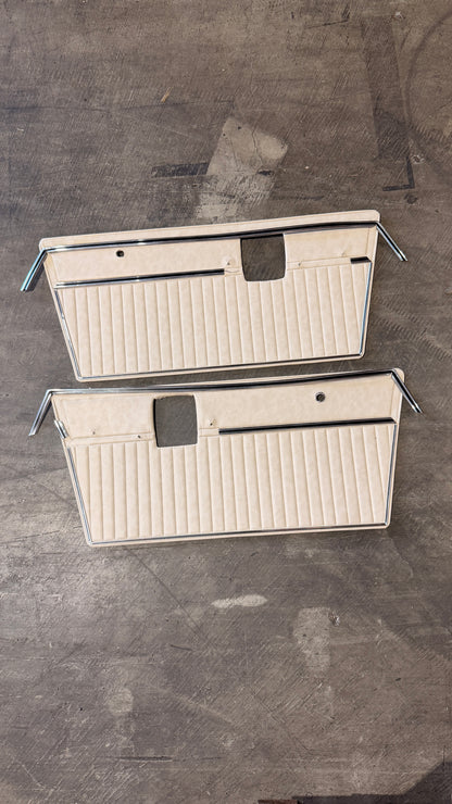 Deluxe Solid Parchment Door Panels, Pair, 1968-77 BLEM AA