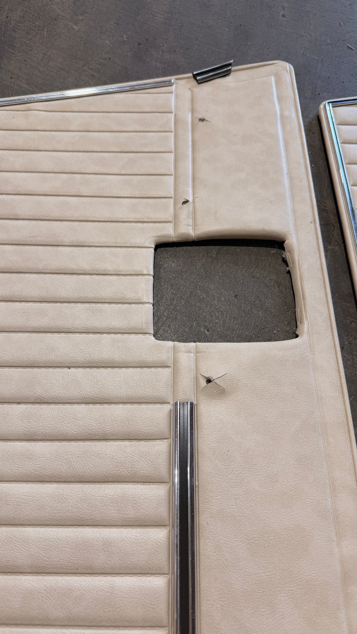 Deluxe Solid Parchment Door Panels, Pair, 1968-77 BLEM AA