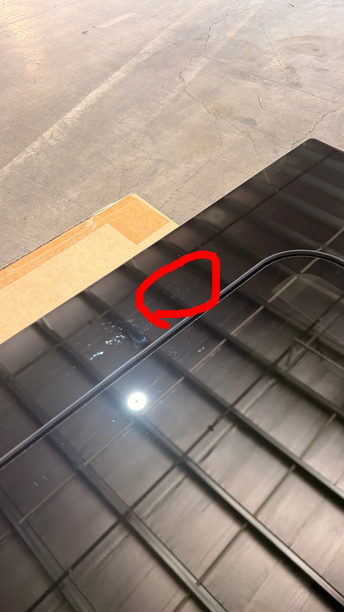 Passenger Frameless Hard Top Sliding Window, BLEM AA