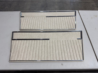 Door Panels, Deluxe, Solid Parchment, Pair, 1968-77 Ford Bronco-BLEM AA