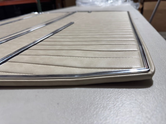 Door Panels, Deluxe, Solid Parchment, Pair, 1968-77 Ford Bronco-BLEM AA