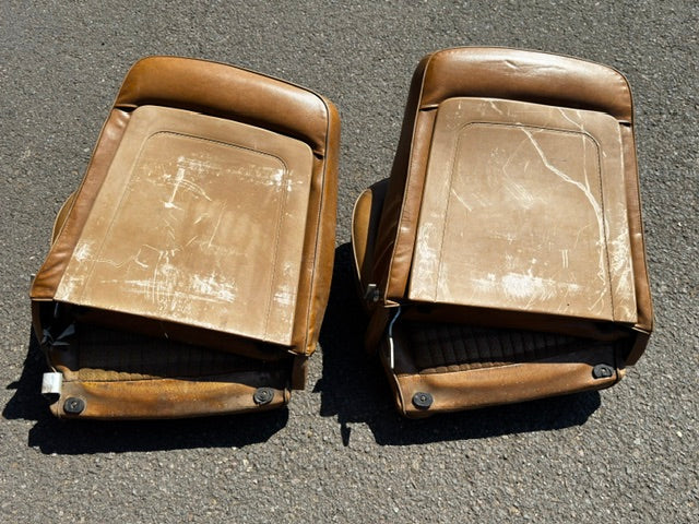 Used Stock OE Full Set of Seats, 1966-77 Ford Bronco AA Brown