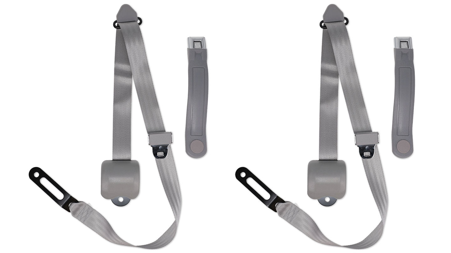 Gray 3-point Shoulder Seat Belts, 1966-77 Ford Bronco