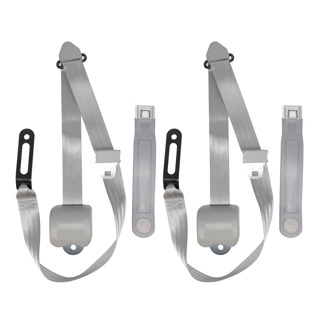 Smoke 3-point Shoulder Seat Belt Set, 1966-77 Ford Bronco