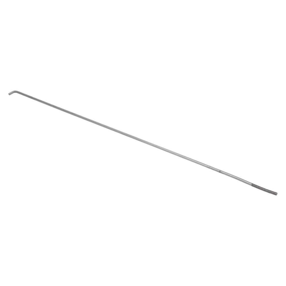 Pair of black steel door rods for classic Bronco, side view