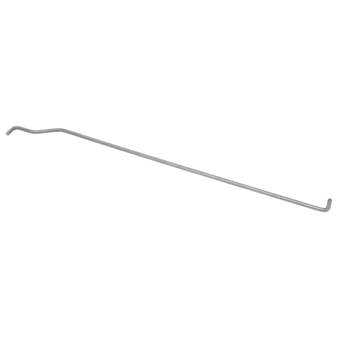 Steel door rod kit with mounting brackets and hardware, front view