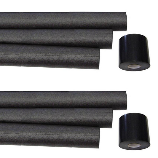 Black foam padding with adhesive backing for Ford Bronco roll bar, detail shot