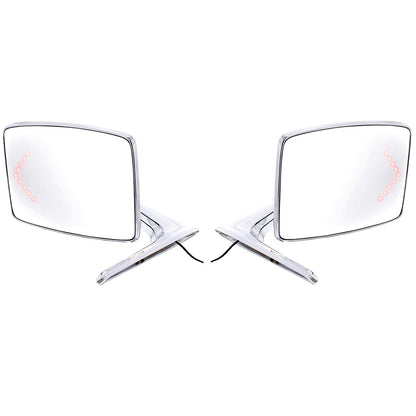 Driver and Passenger Chrome Side Mirrors w/LED Signal, 1968-77 Ford Bronco