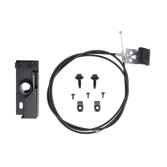 Bronze hood release cable and latch kit for classic Ford Bronco, side view
