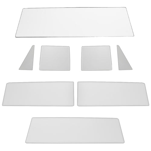 Complete Glass Kit for 1966-77 Ford Bronco w/Full Hard Top, OE Quality, Clear