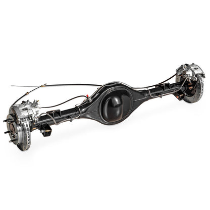 Ford 9-inch rear differential assembly with cast iron housing, side view
