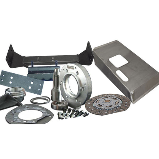 NV4500 transmission adapter kit with mounting hardware, side view