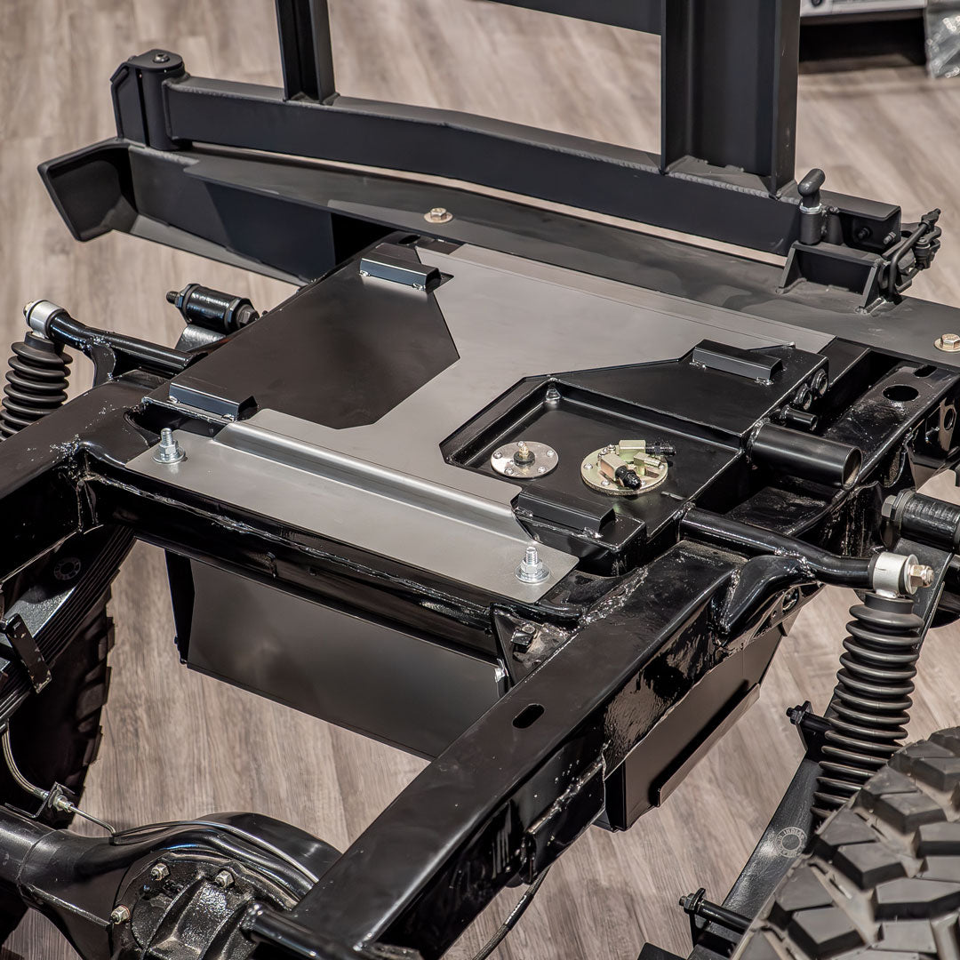 Frame Mounted 23 Gallon Skid Plate, 1966-77 Ford Bronco