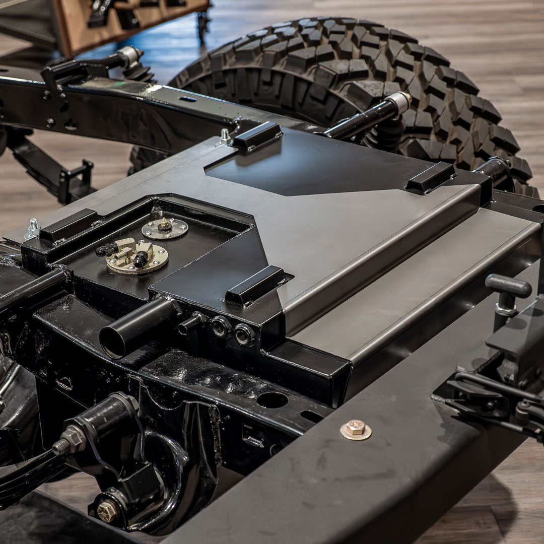 Frame Mounted 23 Gallon Skid Plate, 1966-77 Ford Bronco