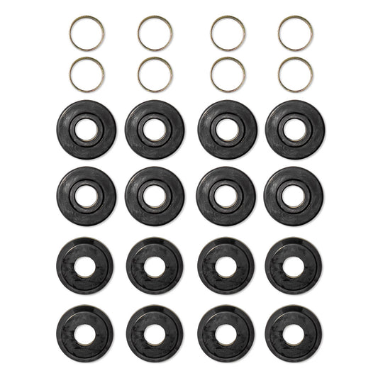 Black polyurethane body mount bushings for Ford Bronco, side view