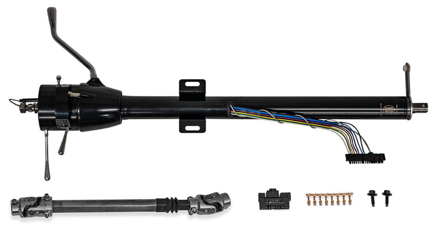 Black Tilt Steering Column Kit, Automatic, 1966-77 Ford Bronco