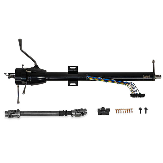 Black tilt steering column kit with automatic shifter, side view