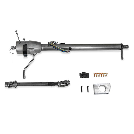 Black tilt steering column with adjustable mechanism, side view