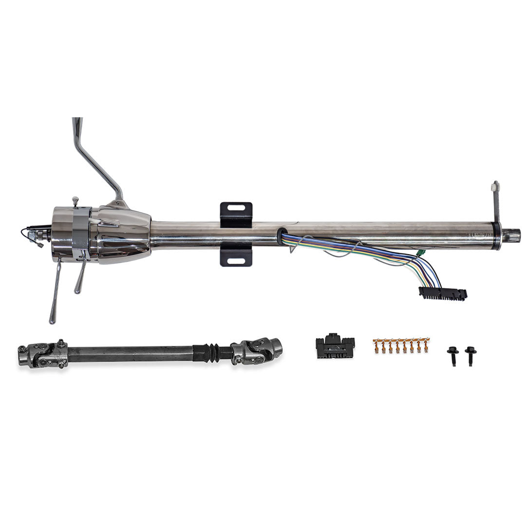 Polished Tilt Steering Column Kit, Automatic, 1966-77 Ford Bronco