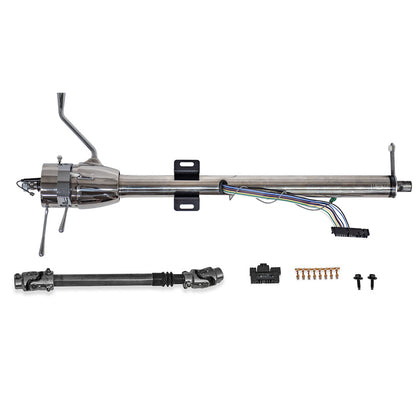 Polished Tilt Steering Column Kit, Automatic, 1966-77 Ford Bronco